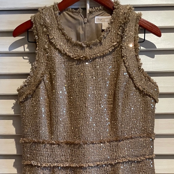 Michael Kors Gold Sequin Dress Sz10 - Picture 2 of 7